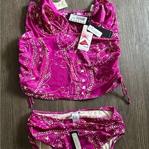 Magicsuit Pink and White Tankini Set